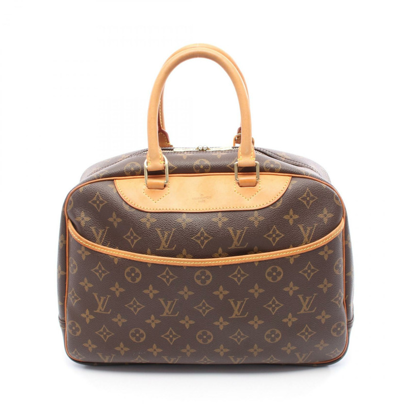 LOUIS VUITTON Deauville Bowling 化妝包 手提包 M47270 字母帆布 二手 LV-0
