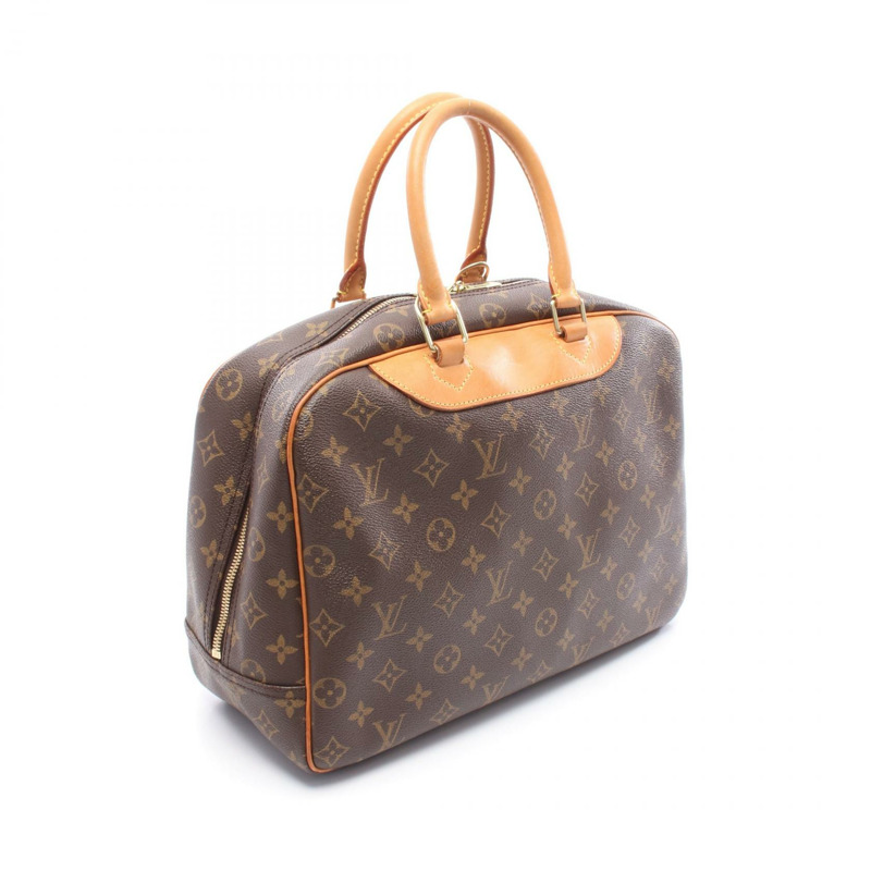 LOUIS VUITTON Deauville Bowling 化妝包 手提包 M47270 字母帆布 二手 LV-1