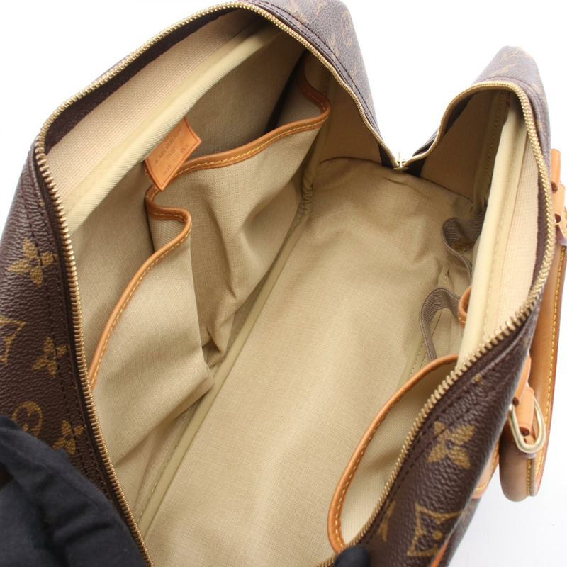 LOUIS VUITTON Deauville Bowling 化妝包 手提包 M47270 字母帆布 二手 LV-2