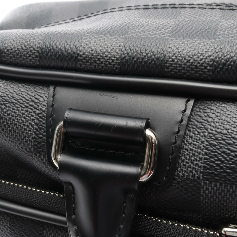 LOUIS VUITTON 公事包 Ikar 商務包 N23253 Damier 石墨帆布 黑色 LV-8