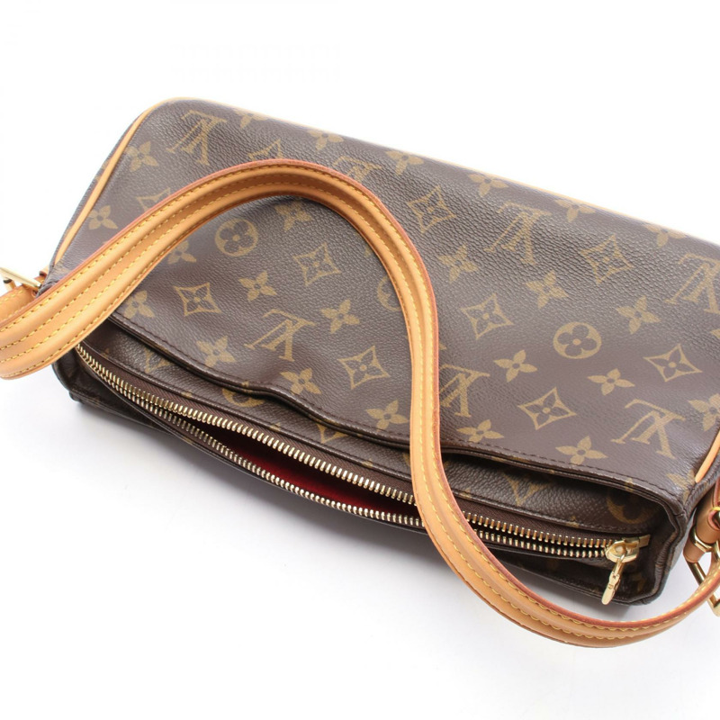 LOUIS VUITTON Vivacite MM 單肩包 M51164 Monogram 帆布皮革棕色二手-4