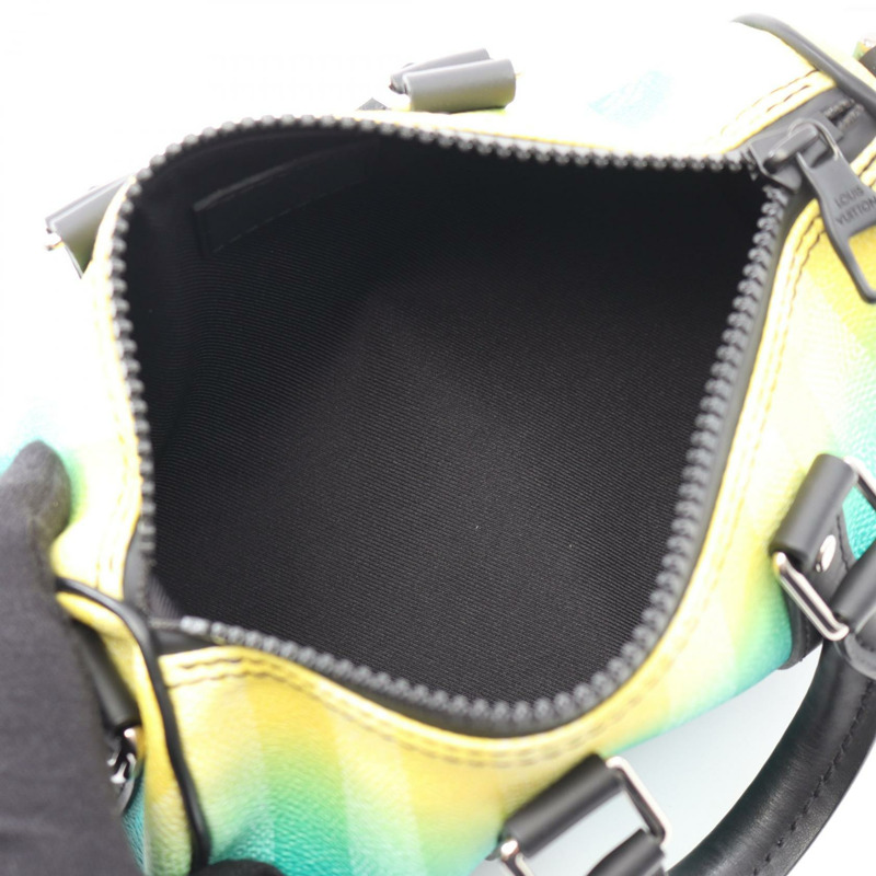 LOUIS VUITTON Keepall XS 肩背包 M59949 Damier 條紋帆布 綠色 二手-2