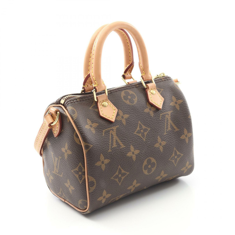 LOUIS VUITTON Nano Speedy 2Way 斜背包單肩包 M61252 字母組合 二手-1