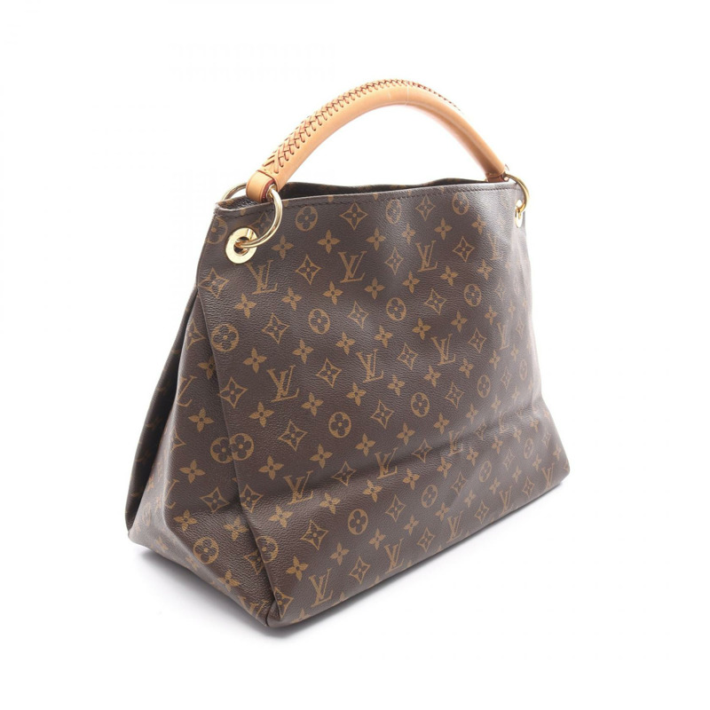 LOUIS VUITTON Artsy MM 單肩包 M40249 字母帆布皮革棕色二手 LV-1