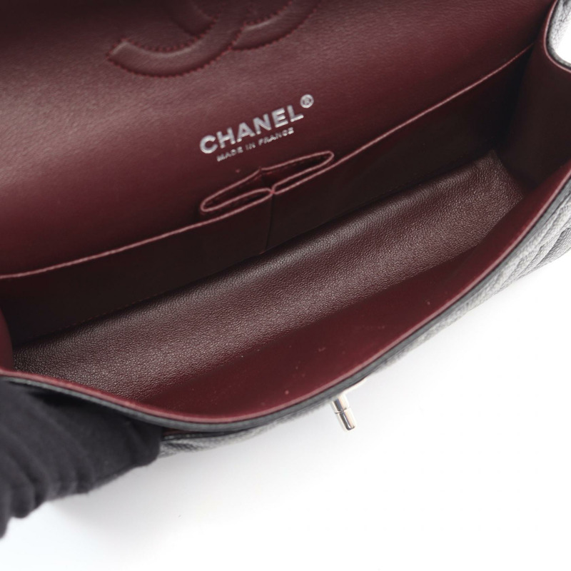 CHANEL Matelasse W 翻蓋單肩包 AO1112 小牛皮 黑色 二手 女款 SHW COCO-2