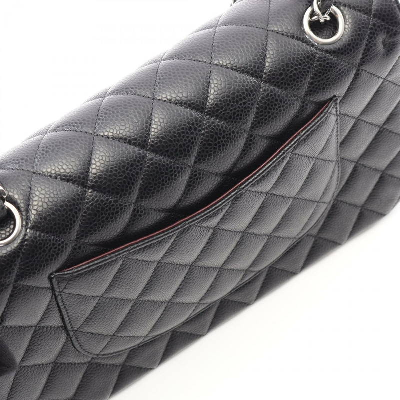 CHANEL Matelasse W 翻蓋單肩包 AO1112 小牛皮 黑色 二手 女款 SHW COCO-5