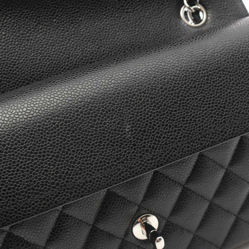 CHANEL Matelasse W 翻蓋單肩包 AO1112 小牛皮 黑色 二手 女款 SHW COCO-10