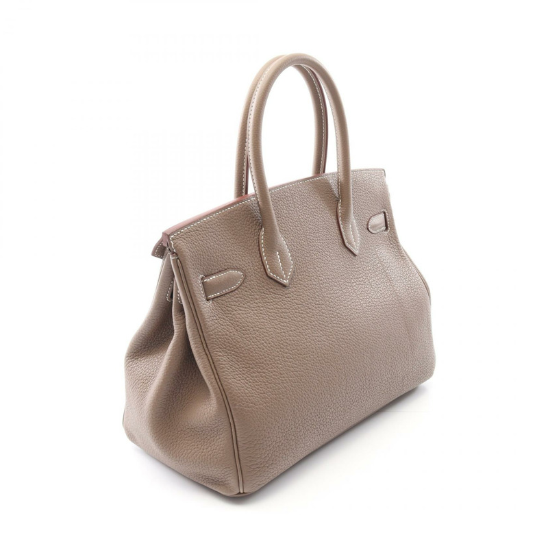 愛馬仕 Birkin 30 手提包 Togo 皮革 棕色/灰褐色 二手 女士 GHW A-1