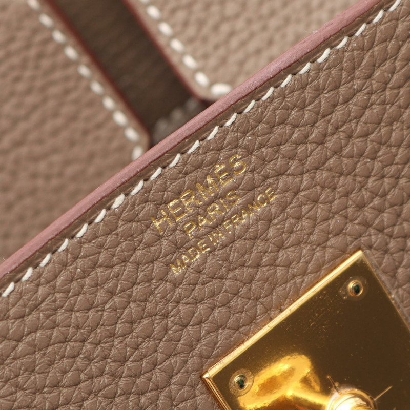 愛馬仕 Birkin 30 手提包 Togo 皮革 棕色/灰褐色 二手 女士 GHW A-3