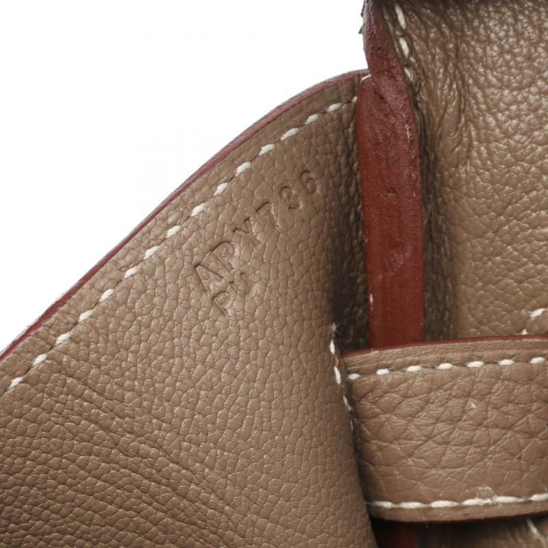 愛馬仕 Birkin 30 手提包 Togo 皮革 棕色/灰褐色 二手 女士 GHW A-4