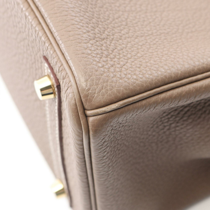 愛馬仕 Birkin 30 手提包 Togo 皮革 棕色/灰褐色 二手 女士 GHW A-7