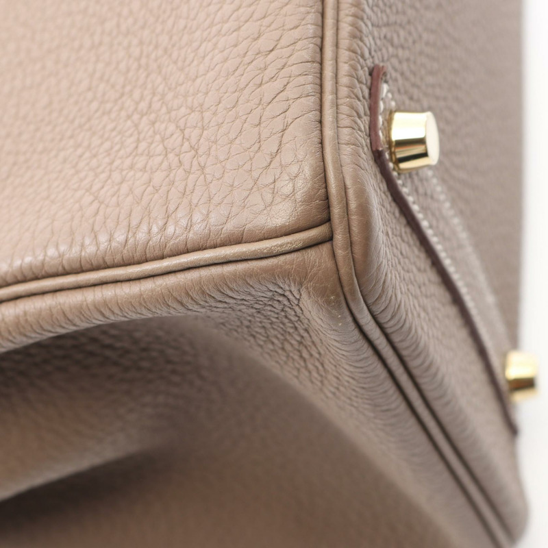 愛馬仕 Birkin 30 手提包 Togo 皮革 棕色/灰褐色 二手 女士 GHW A-8