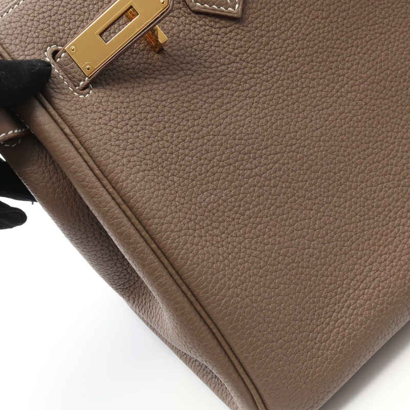 愛馬仕 Birkin 30 手提包 Togo 皮革 棕色/灰褐色 二手 女士 GHW A-10