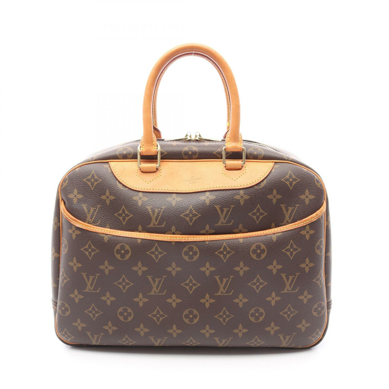 LOUIS VUITTON Deauville Bowling 化妝包 手提包 M47270 字母帆布 二手 LV-0