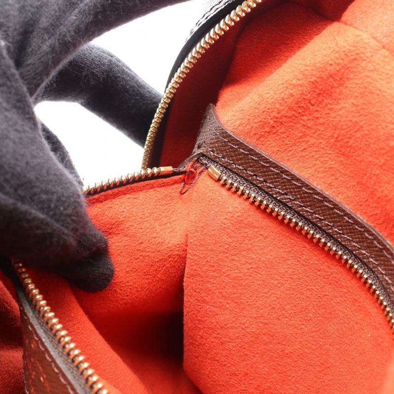 路易威登 Triana 手提包 N51155 Damier 帆布皮革 棕色 Ebene 二手女式-5