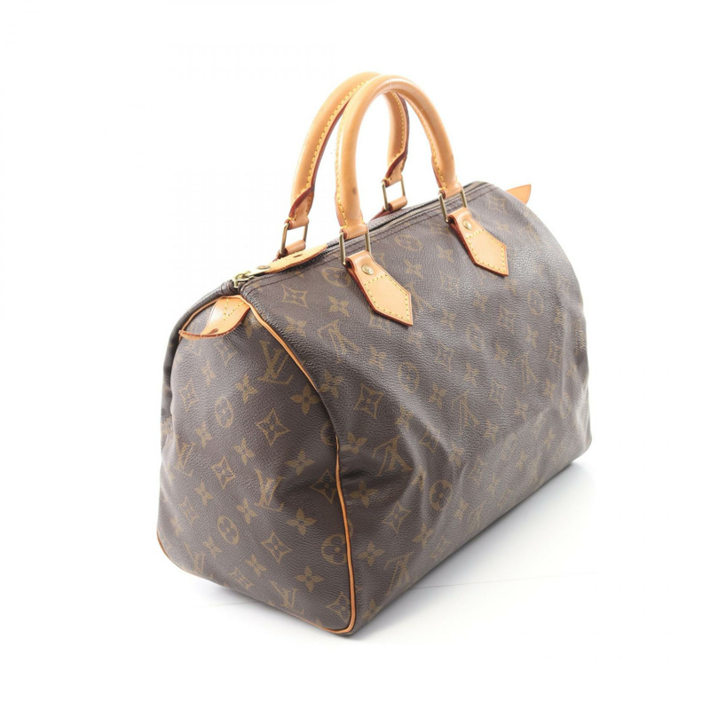 路易威登 Speedy 30 手提包 M41526 Monogram 帆布皮革棕色二手女士-1