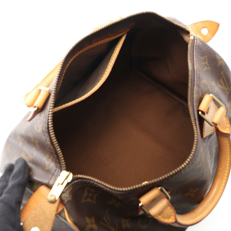 路易威登 Speedy 30 手提包 M41526 Monogram 帆布皮革棕色二手女士-2