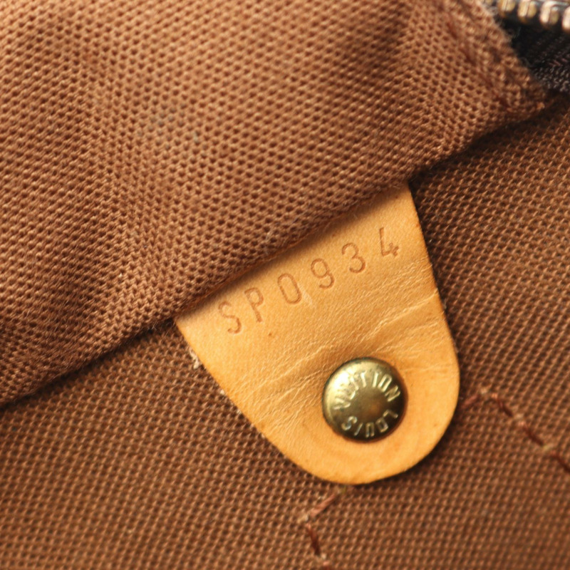 路易威登 Speedy 30 手提包 M41526 Monogram 帆布皮革棕色二手女士-4