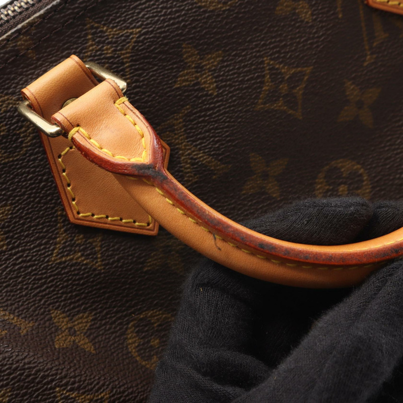 路易威登 Speedy 30 手提包 M41526 Monogram 帆布皮革棕色二手女士-7