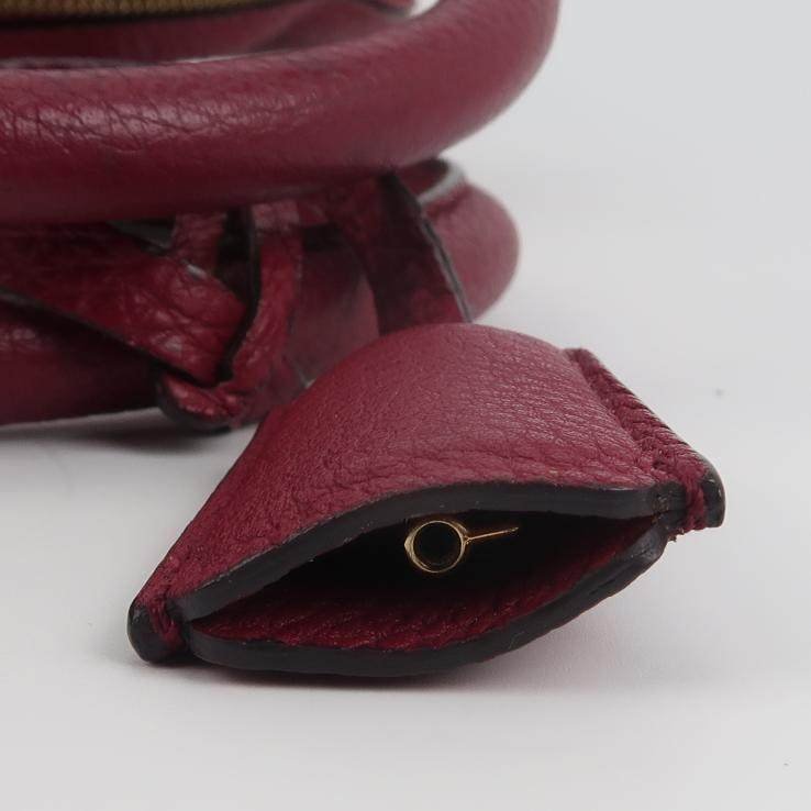 Salvatore Ferragamo 牛皮 純色 字母 Logo 金屬 裝飾 拉鍊 手提包-8