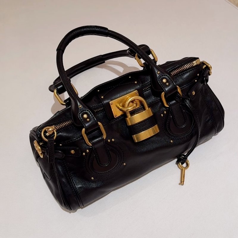 🎉新品好折扣✨Chloé Paddington 水牛皮鎖頭包 黑色-6