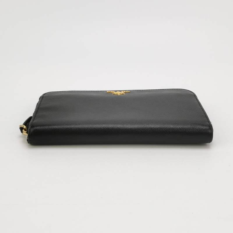 Prada 牛皮 純色 字母 Logo 錢包-4