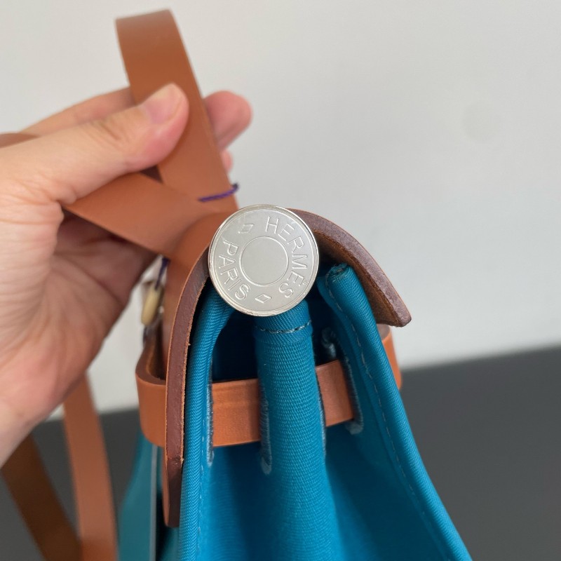 Hermes herbag31 伊茲密爾藍色 Y刻 肩背包 手提包-14