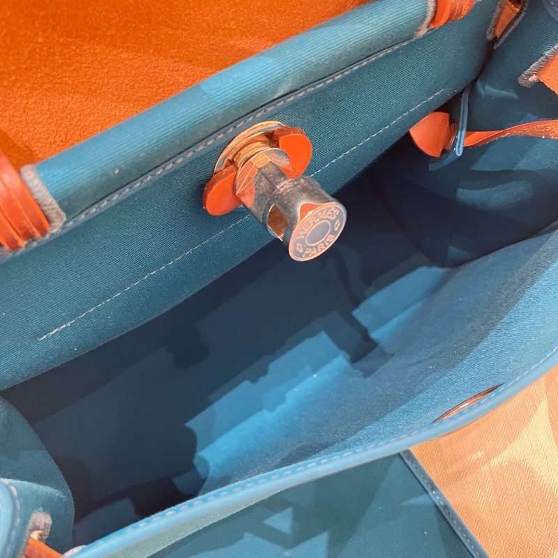 Hermes herbag31 伊茲密爾藍色 Y刻 肩背包 手提包-28