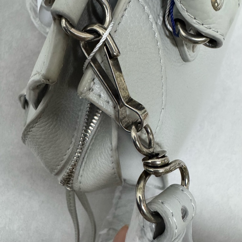 Balenciaga / 巴黎世家 neo 大象灰牛皮 機車包 斜挎包-4