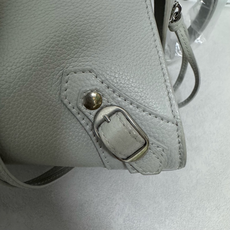 Balenciaga / 巴黎世家 neo 大象灰牛皮 機車包 斜挎包-11