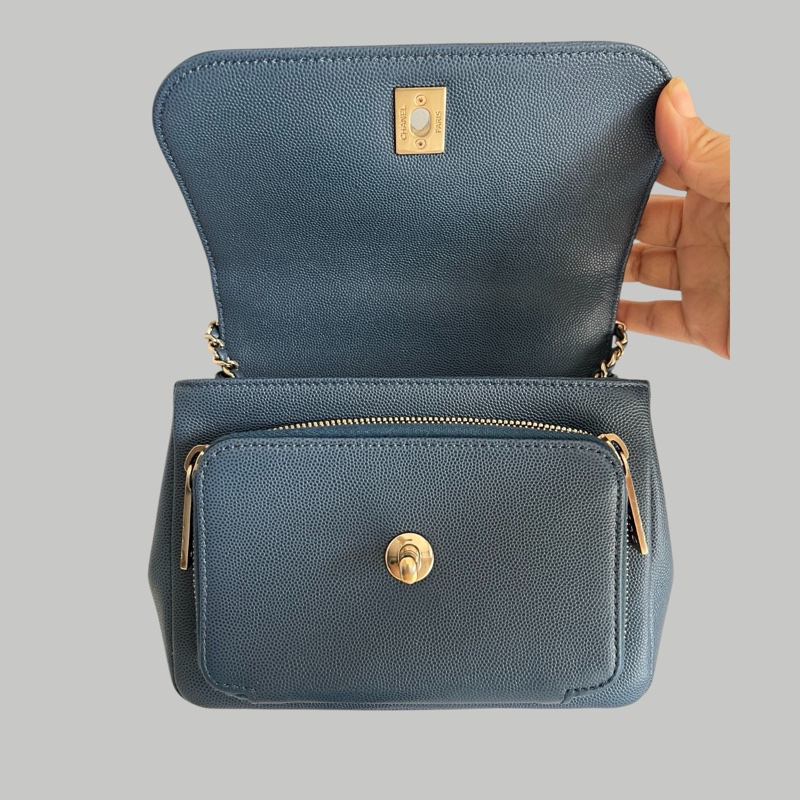 Chanel Business affinity 19cm郵差包-5