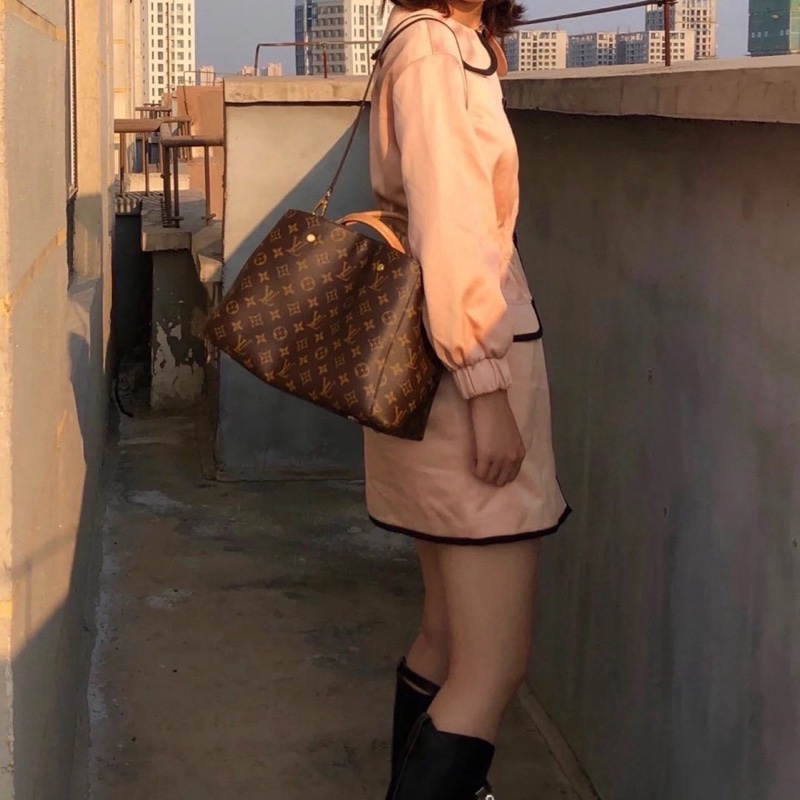 🈶️原廠背帶可斜背❤️ lv #老花 #蒙田 #中號 #montaigne-2