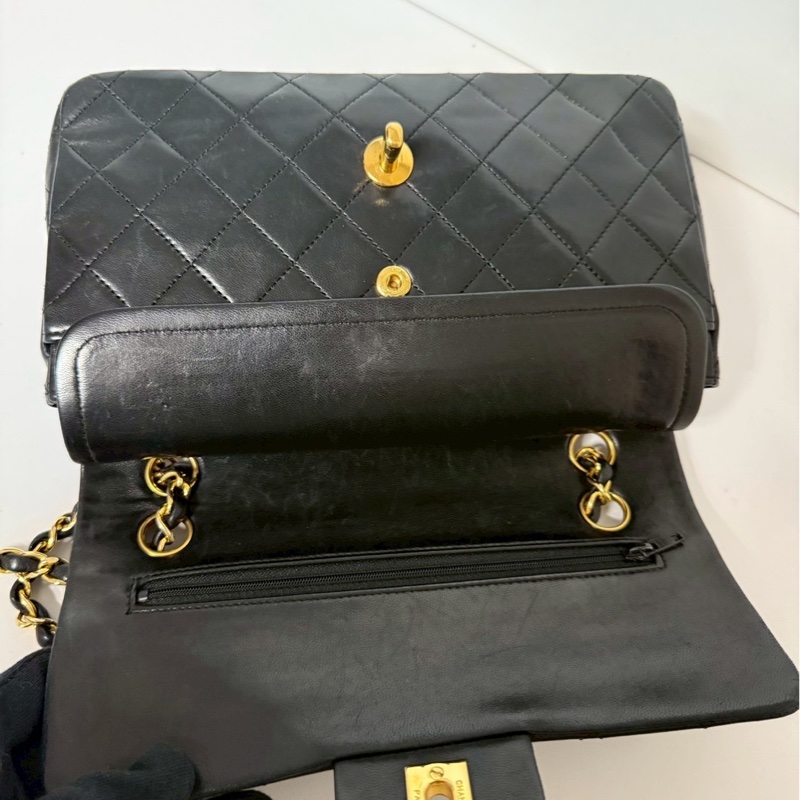 CHANEL CF30 經典粒紋小牛皮口蓋包 真皮-9