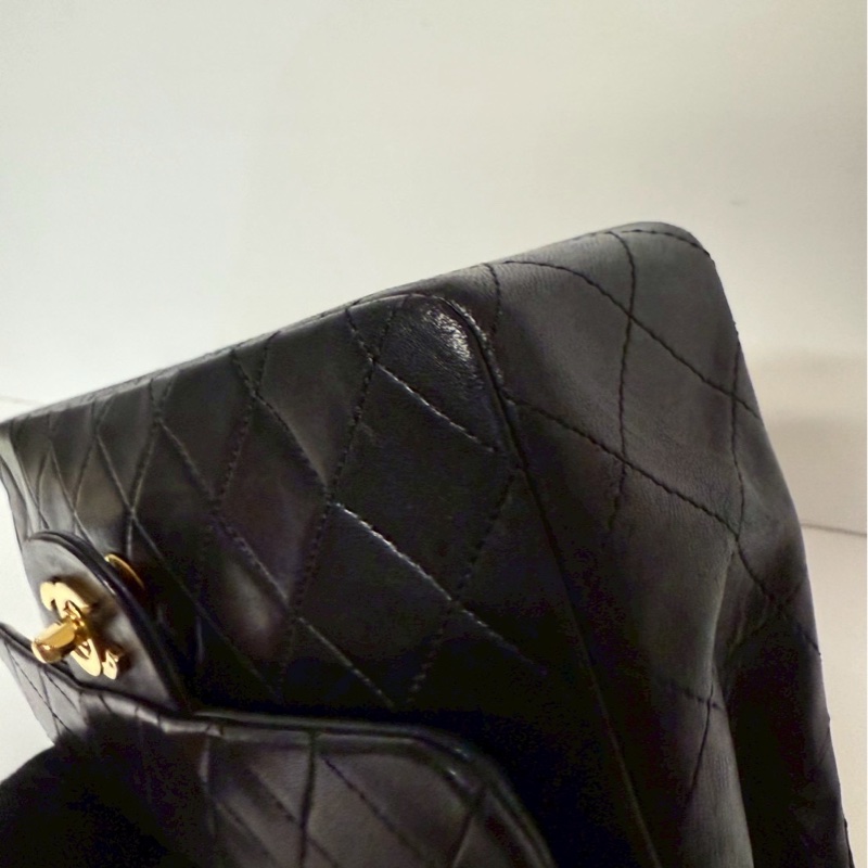 CHANEL CF30 經典粒紋小牛皮口蓋包 真皮-11