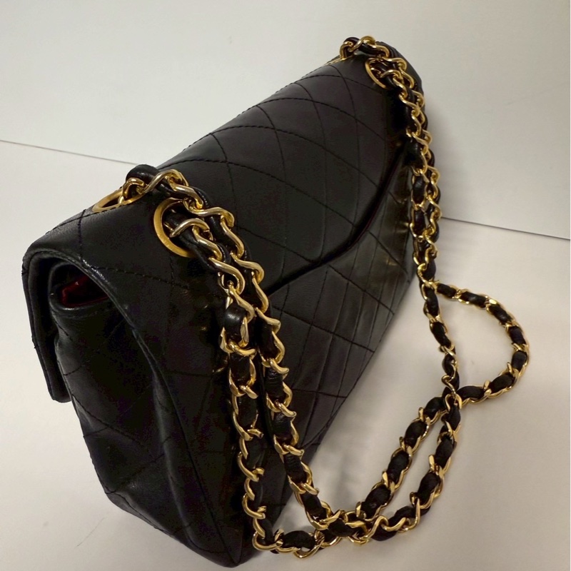 CHANEL CF30 經典粒紋小牛皮口蓋包 真皮-15