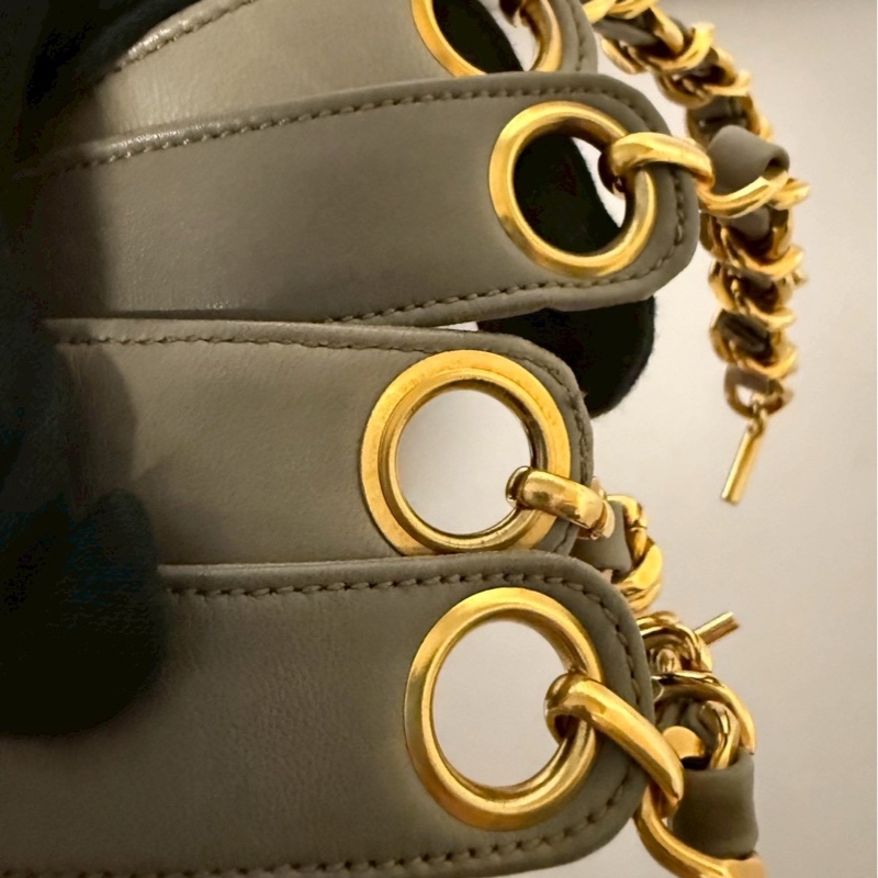 CHANEL A02900 VINTAGE 灰色金球購物包托特包-24