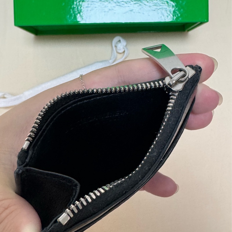 （售出）BV卡包 Bottega Veneta編織拉鍊卡包Intrecciato Zipped Card Case 黑色-4