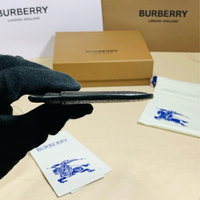 🎁全新盒裝2024新款Burberry巴寶莉馬鞍黑戰馬卡夾-7