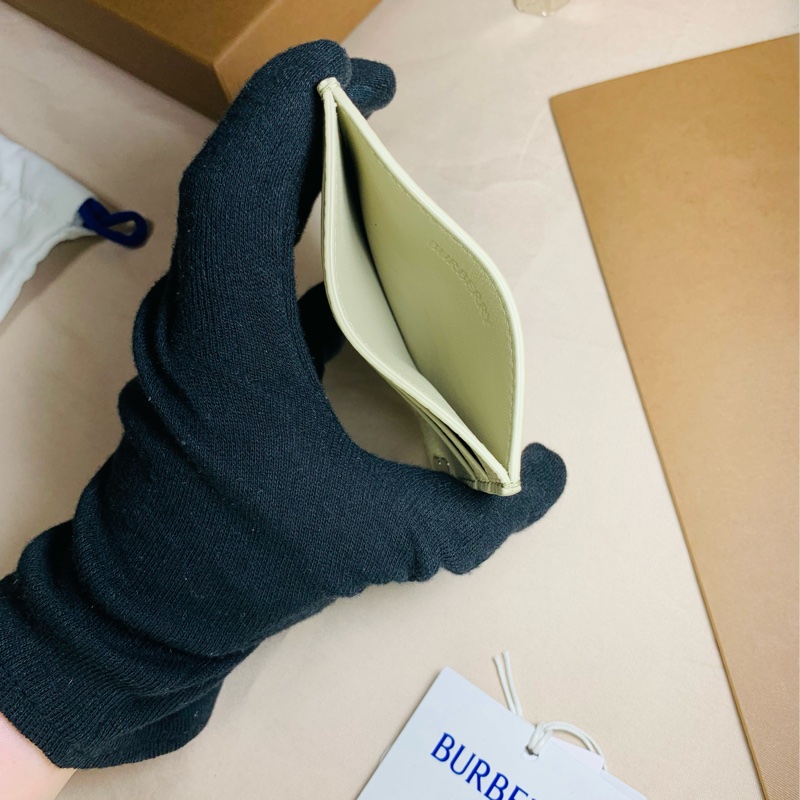 🎁全新盒裝2024新款Burberry巴寶莉超美奶灰素面卡夾-9