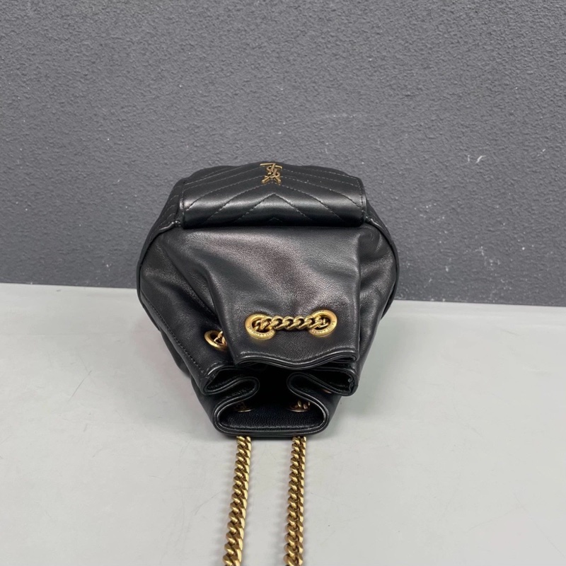 明星同款🤩Ysl黑金joe羊皮V紋迷你小水桶斜挎單肩鏈條包-11