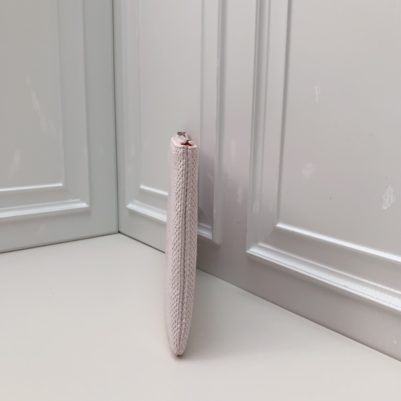 98新 CHANEL香奈兒 24開白拼粉編織手拿包-3