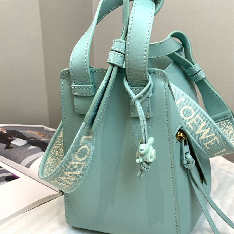 98新 羅意威/Loewe 小號柔軟光滑牛皮革和提花布-6