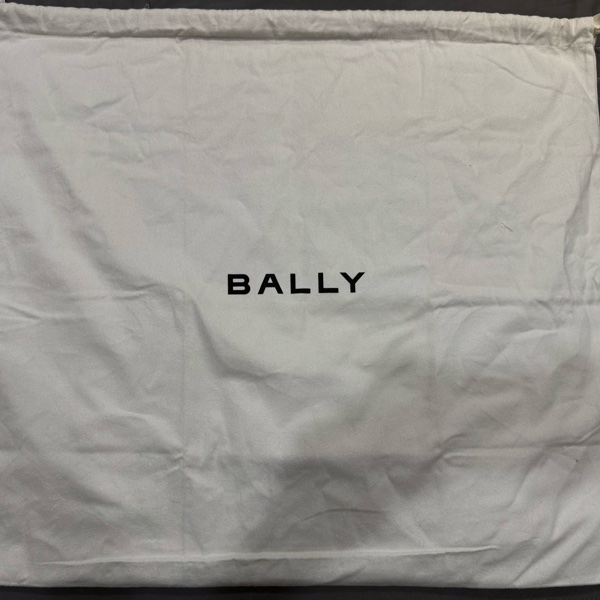 BALLY 經典黑字LOGO設計帆布拼接牛皮手提托特包(黑)-12