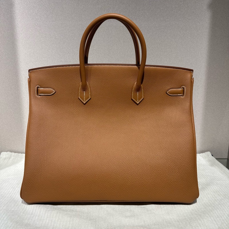 Hermes愛馬仕Birkin 40金扣鉑金包金棕色-3