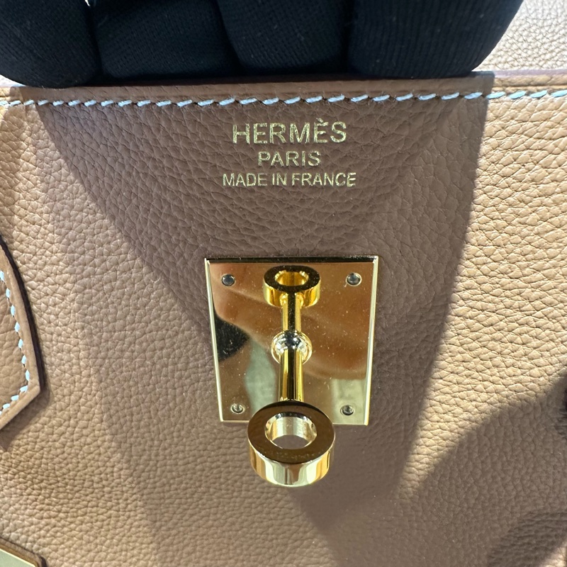 Hermes愛馬仕Birkin 40金扣鉑金包金棕色-6