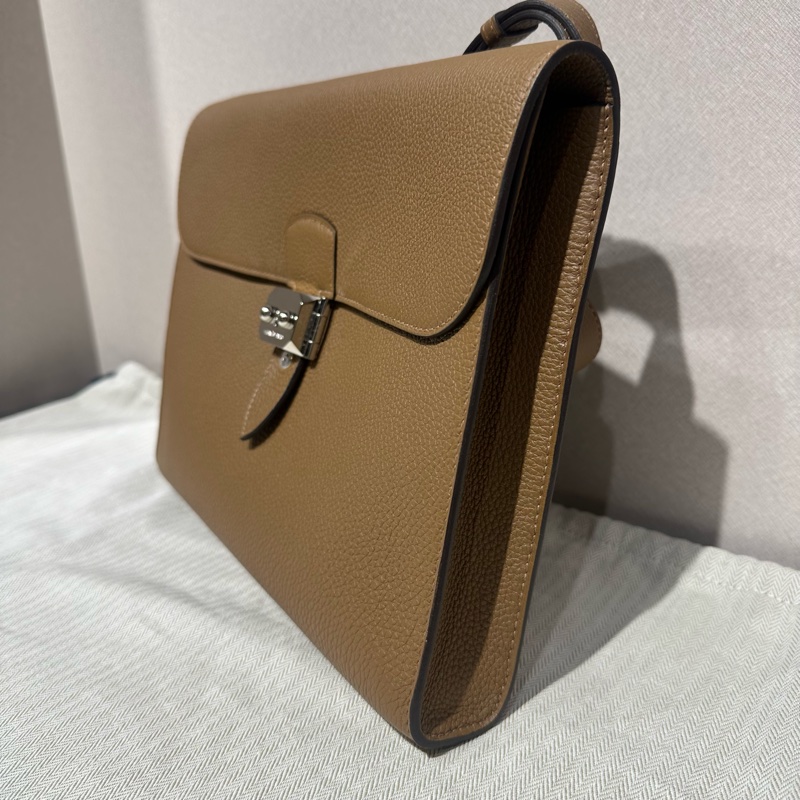 Hermes 愛馬仕 Sac a depeches 29信差包塵土色-2