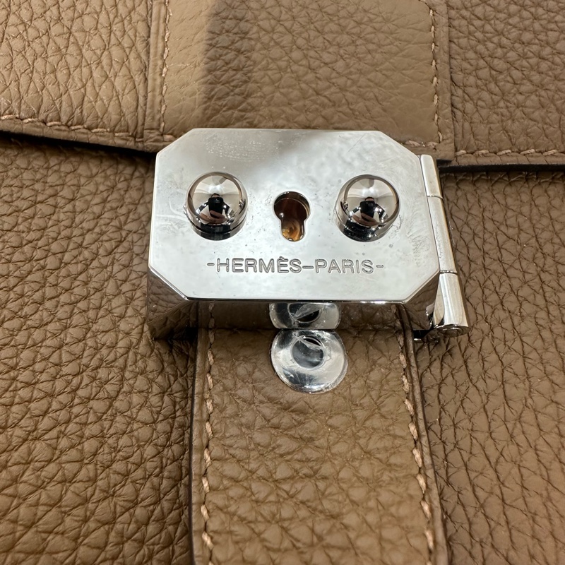 Hermes 愛馬仕 Sac a depeches 29信差包塵土色-5