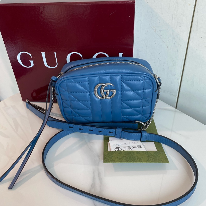 Gucci 皇家藍相機包mini marmont-0