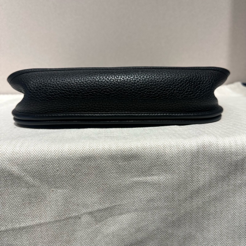 Hermes愛馬仕Evelyne 29伊芙琳銀扣黑色斜挎包-11