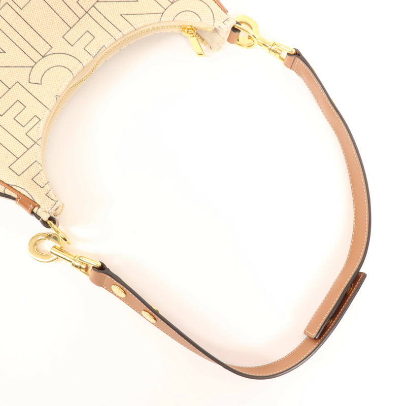 CELINE 帆布Ava金扣肩背袋-8